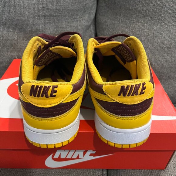 🔥👟 Nike Dunk Low Burgundy / Yellow – Men’s Size 13 – Great Condition – No Box - Picture 3 of 4